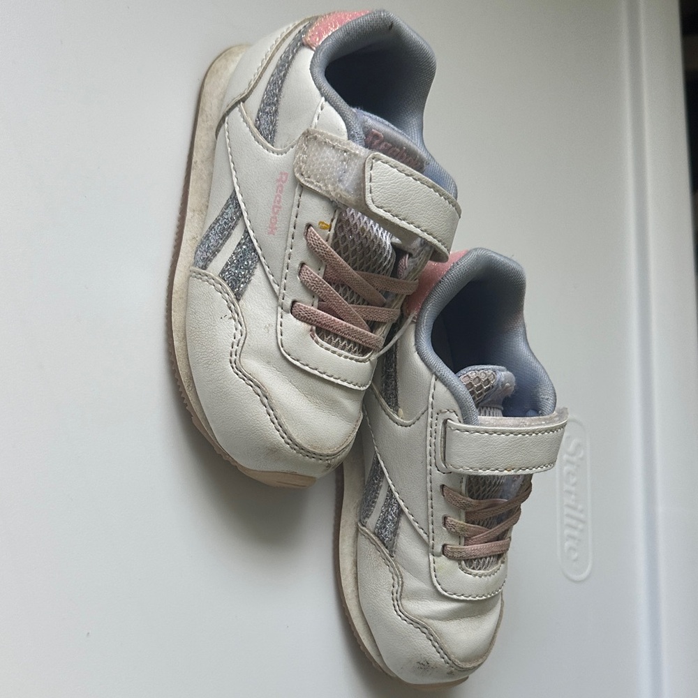 Reebok Kids Cream and Gray Sneakers